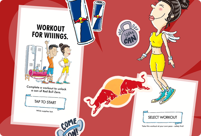 Redbull “Workout for Wiiings” Vending Challenge
